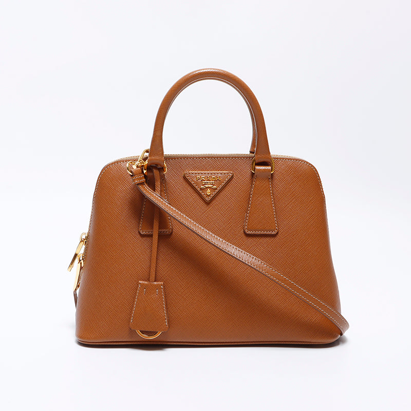 プラダ PRADA サフィアーノ 2way ハンドバッグ ブラウン WS9239 – NUIR