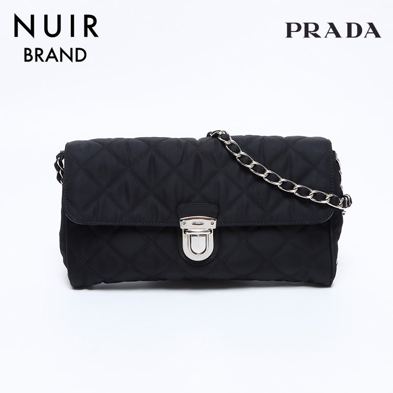 プラダ PRADA ナイロン キルティング チェーン ショルダーバッグ