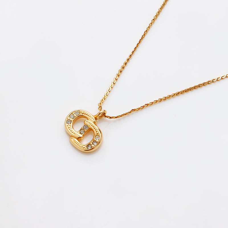 Christian Dior CD Logo Necklace Gold WS9336 – NUIR VINTAGE