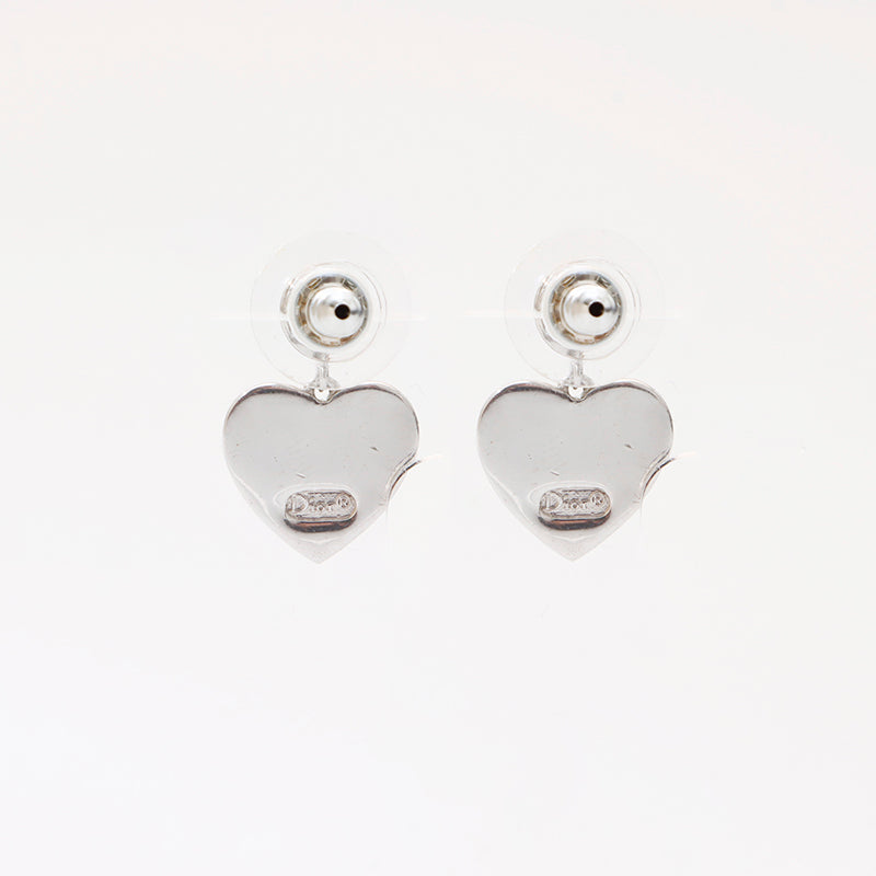 クリスチャンディオール Christian Dior ロゴ ハート ピアス シルバー