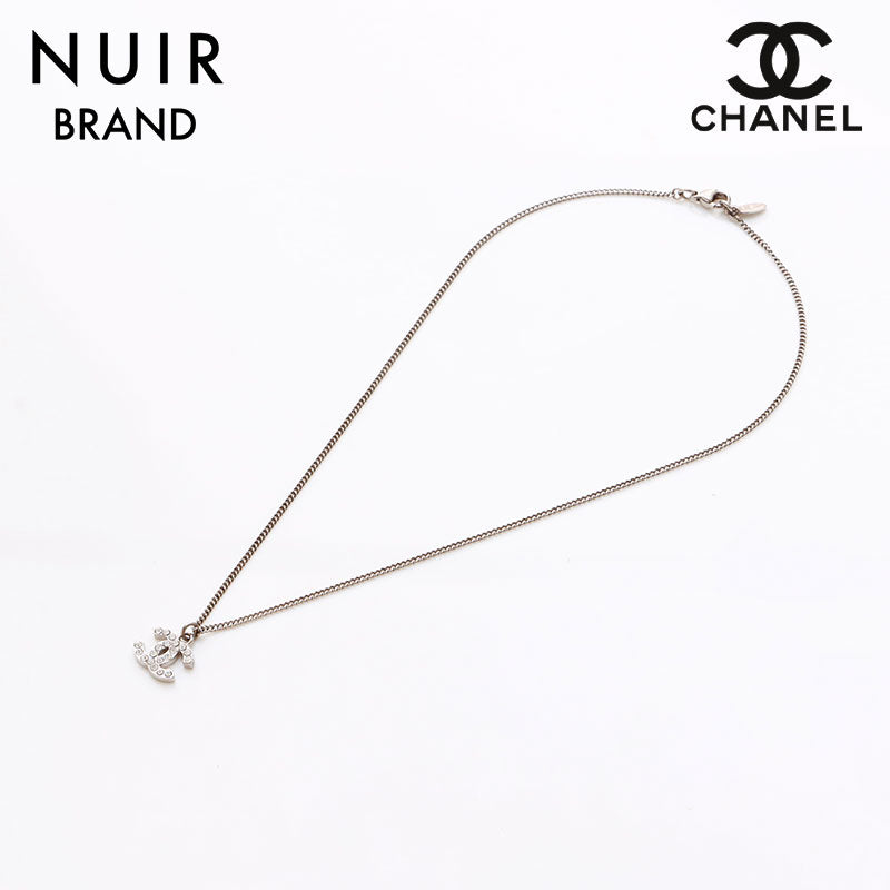 シャネル CHANEL C11V ココマーク ラインストーン ネックレス シルバー WS9422 – NUIR VINTAGE