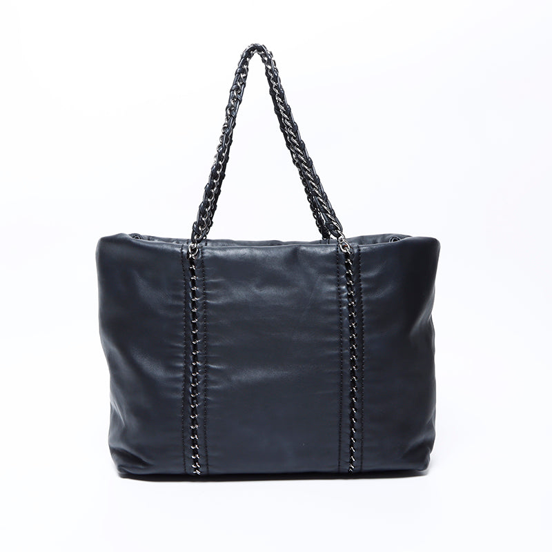 Chanel CHANEL No. 10 Chain Coco Mark Tote Bag Tote Bag Black