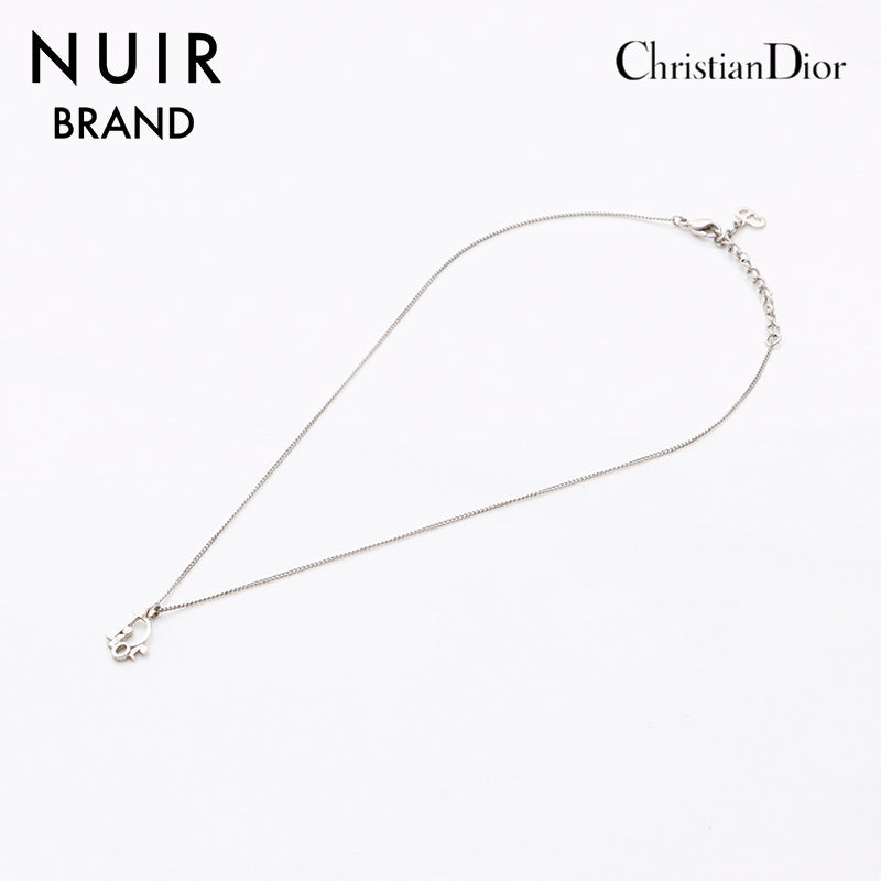 Christian Dior CD Logo Necklace Silver WS9513 – NUIR VINTAGE