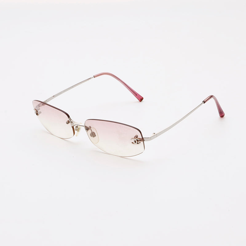 Chanel Coco Mark Frameless Sunglasses Pink WS9553 – NUIR VINTAGE