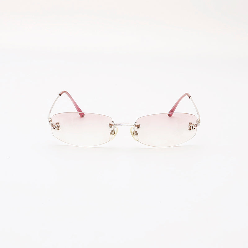 Chanel Coco Mark Frameless Sunglasses Pink WS9553 – NUIR VINTAGE