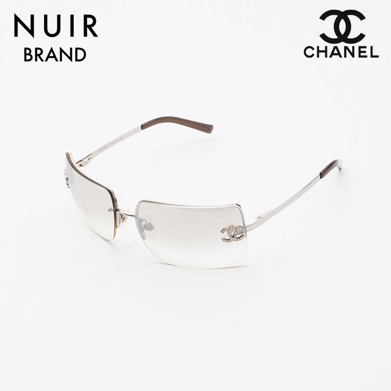 シャネル CHANEL ココマーク ラインストーン フレームレス サングラス