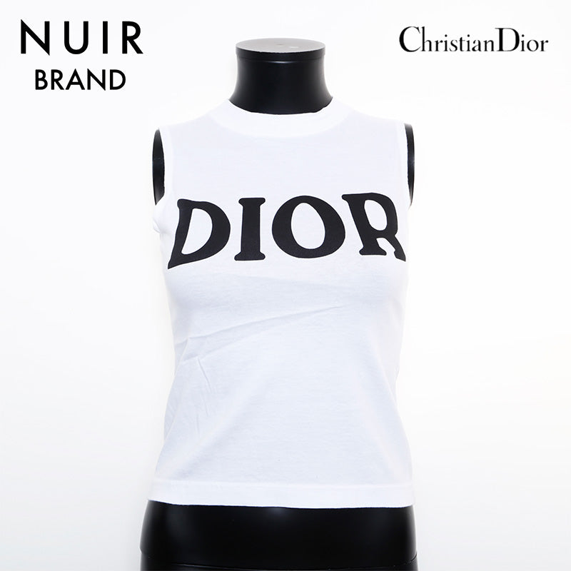 Christian Dior SizeM Logo Tank Top Tank Top White WS9613 – NUIR