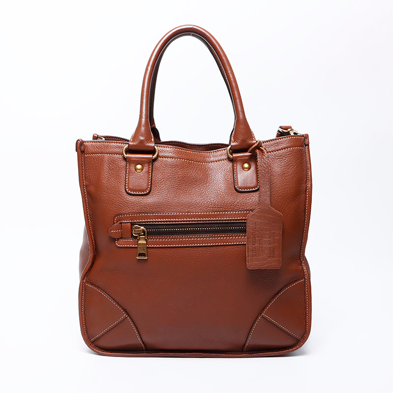 プラダ PRADA ディアスキン 2way レザー ショルダーバッグ ブラウン