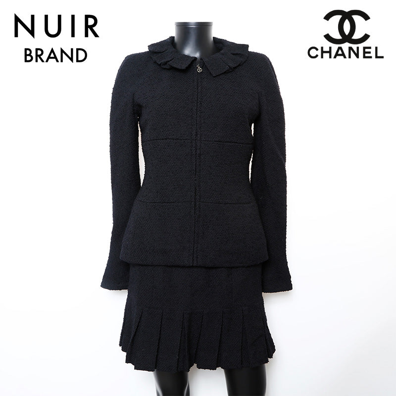 シャネル CHANEL Size36 ウール シルク ココボタン スカート 97A スーツ セットアップ ブラック WS9653 – NUIR  VINTAGE