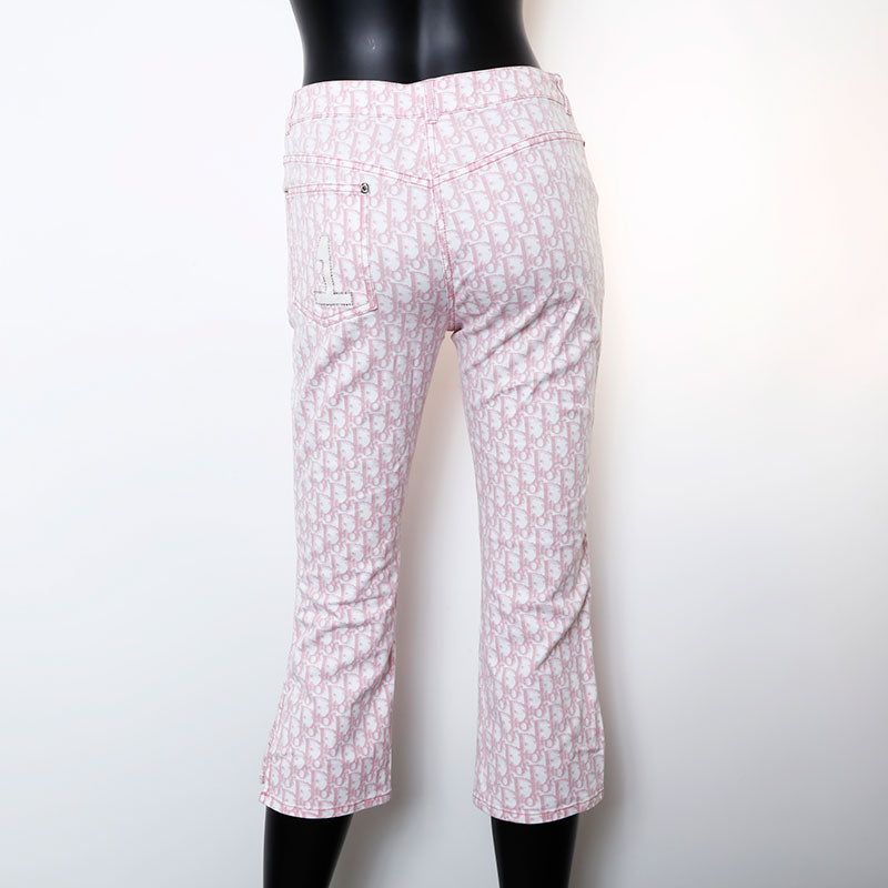 ディオール Dior トロッター柄 フレアパンツ ピンク ディオール Dior トロッター柄 フレアパンツ ピンク 中古・古着