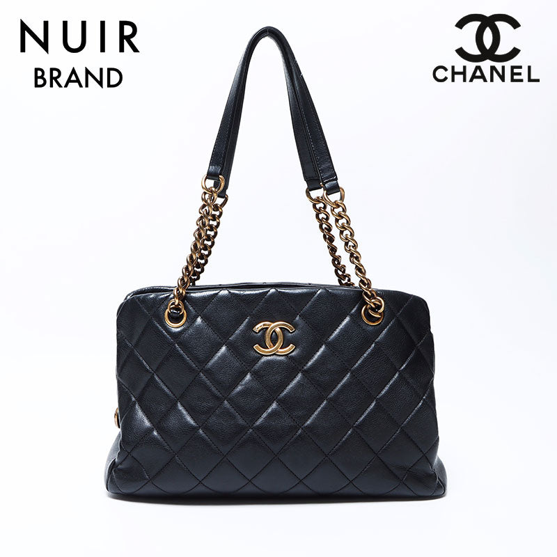 シャネルのバッグ Chanel CHANEL 18th Lambskin Tote Bag Tote Bag Black WS9692 – NUIR