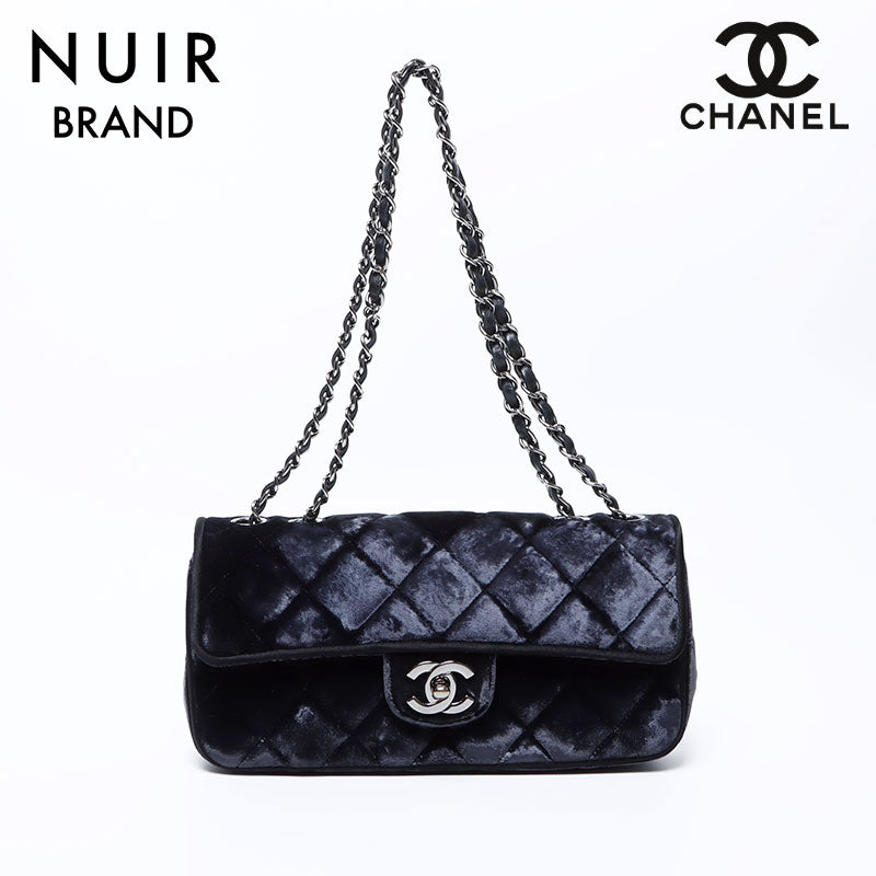 シャネル CHANEL 10番台 ベロアベルベット マトラッセ ショルダーバッグ ブラック WS9693 – NUIR VINTAGE