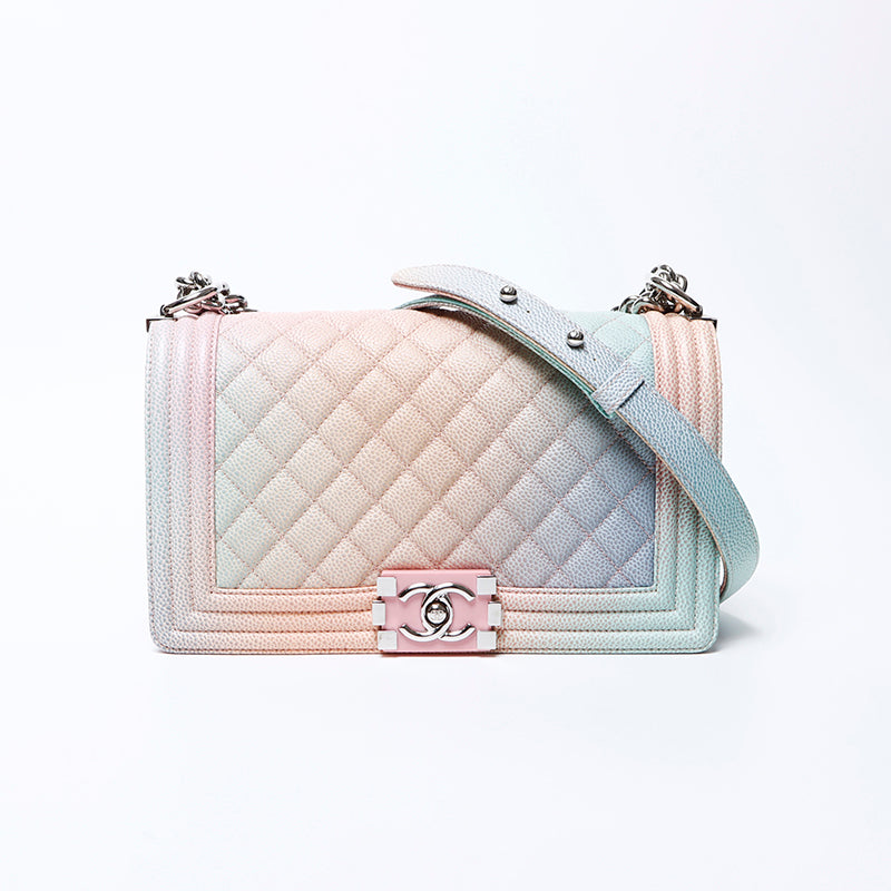 シャネル CHANEL 25番台 キャビア ボーイシャネル レインボー 