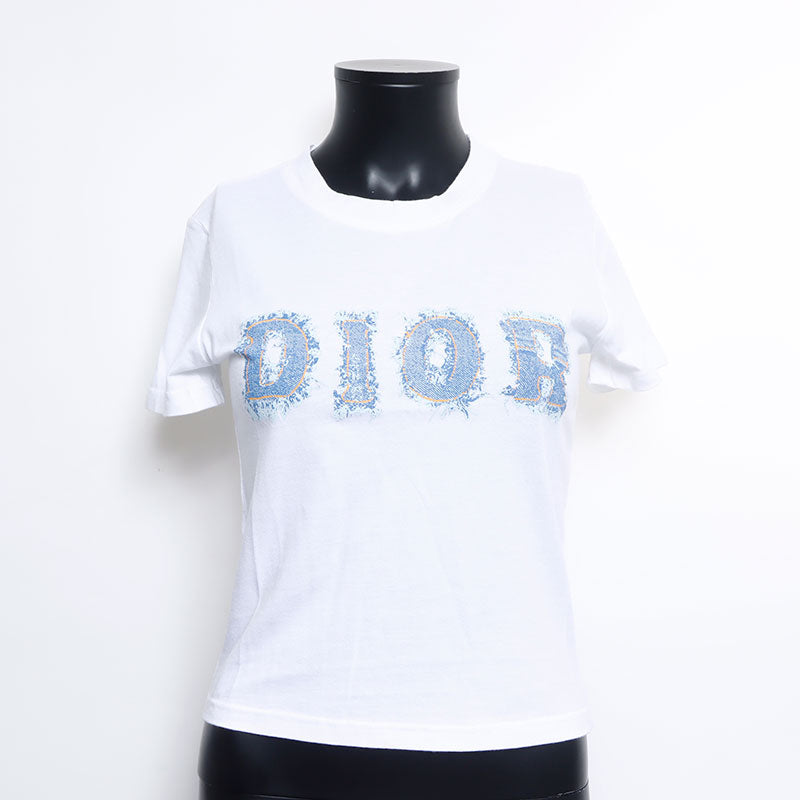 Christian Dior Size 36 Cotton Logo Short Sleeve T-Shirt White