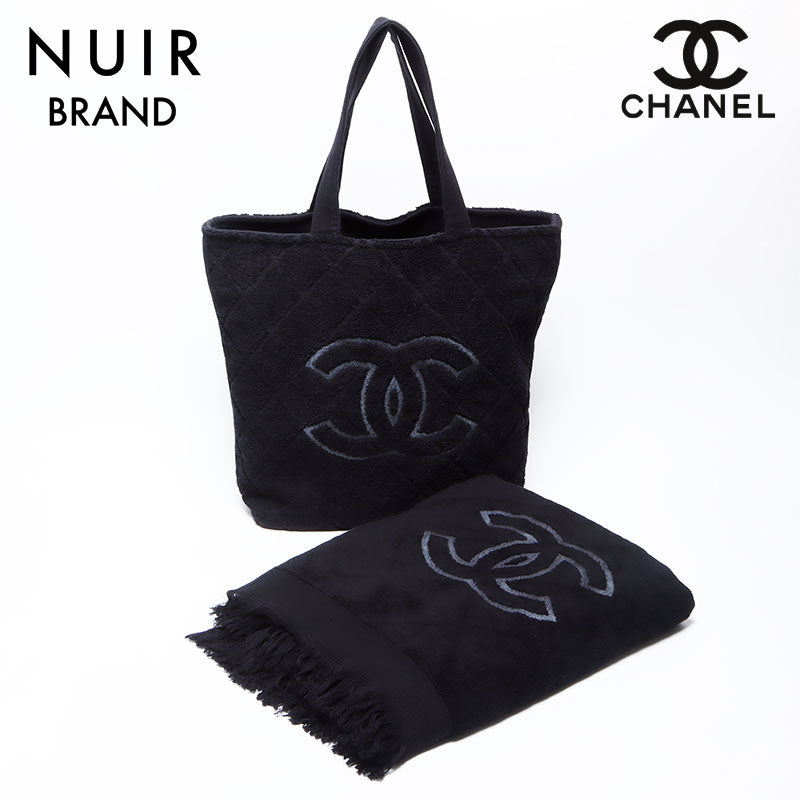 シャネル CHANEL ビーチ タオルセット トートバッグ ブラック WS9766 – NUIR VINTAGE