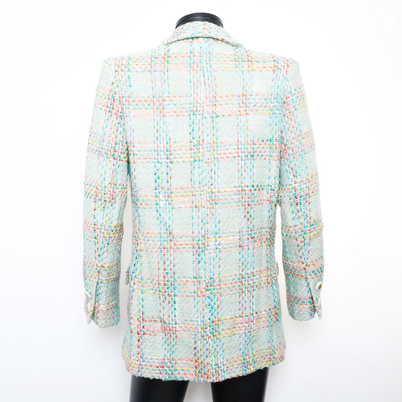 シャネル CHANEL SIze38 ツイード ジャケット マルチカラー WS9773