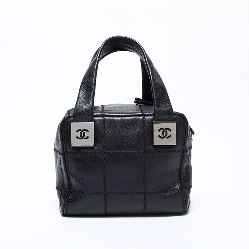 シャネル CHANEL 8番台 キャビアスキン チョコバー トートバッグ