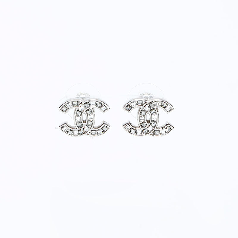 シャネル CHANEL B18B ココマーク ラインストーン ピアス