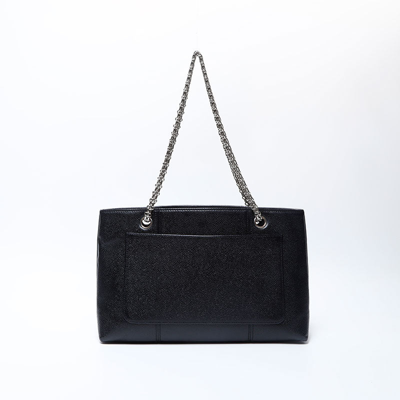 美品‼️CHANEL トートバッグ 6番台 キャビアスキン チェーン ターンロック シャネル CHANEL 6番台 キャビアスキン チェーン ターンロック