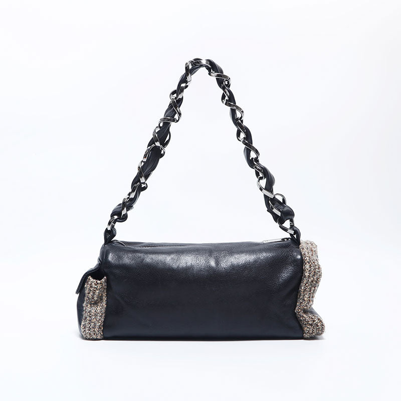Chanel CHANEL No. 6 Chain Knit Leather Coco Mark Shoulder