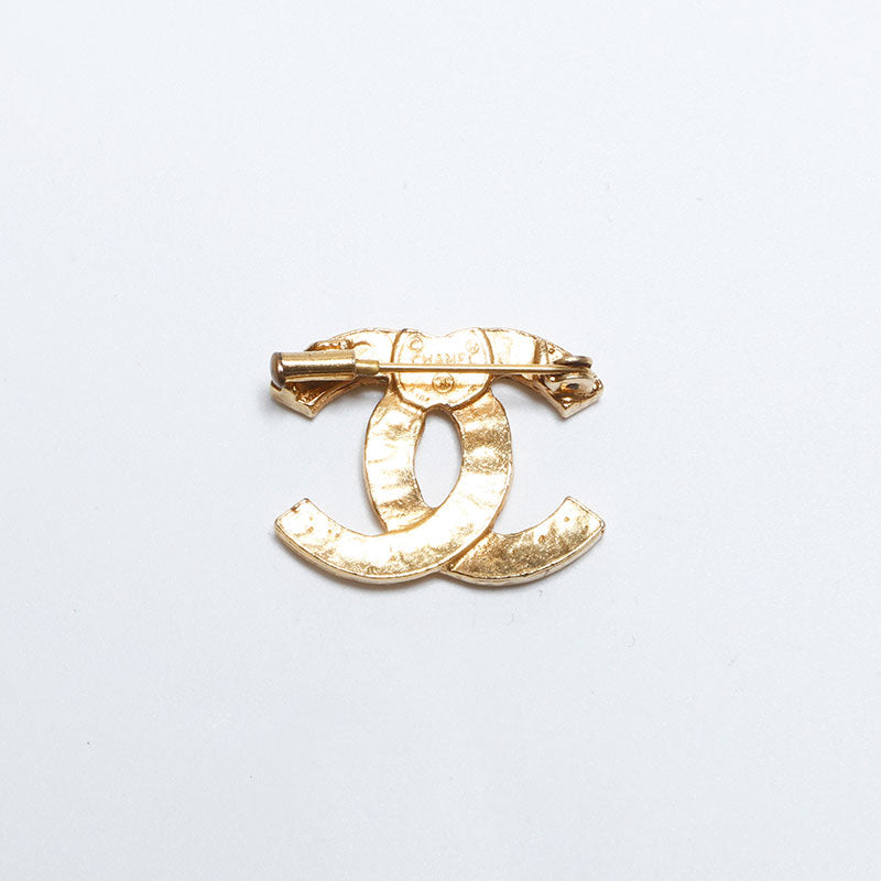 Chanel CHANEL 1980s Rhinestone Mini Brooch Gold WS9952 – NUIR VINTAGE