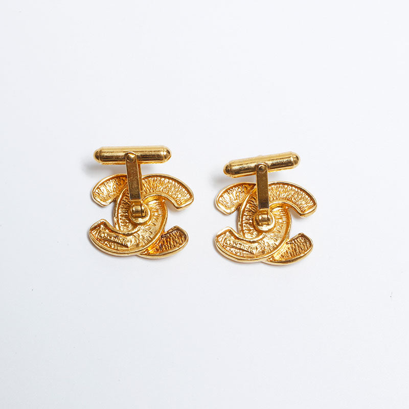 シャネル CHANEL 1980sマトラッセ カフスボタン ココマーク