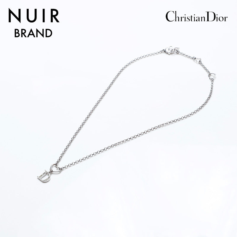 クリスチャンディオール Christian Dior ハート Dロゴ ネックレス シルバー WS9968 – NUIR VINTAGE