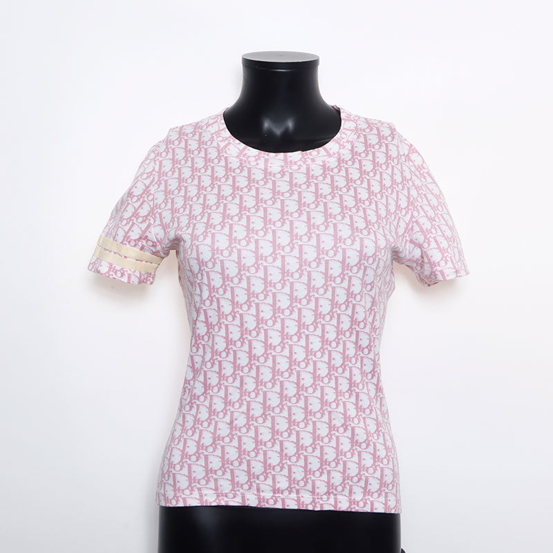 Christian Dior(クリスチャンディオール)半袖Tシャツトロッター柄 クリスチャンディオール Dior トロッター柄 Tシャツ ブルー ミニ