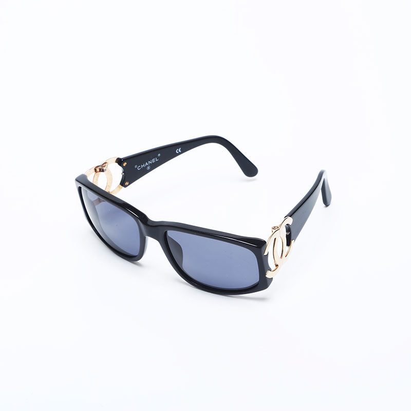 小物 CHANEL Vintage sunglasses BLACK coco Chanel Coco Mark Sunglasses Black WS9993 – NUIR VINTAGE