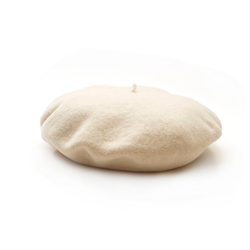 Chanel Coco Mark Vintage Beret Wool White eit1293 – NUIR VINTAGE