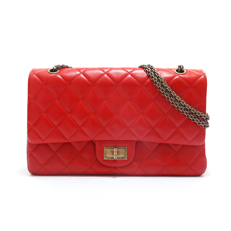 VINTAGE シャネル チェーンショルダーバッグ レッド CHANEL 2012年頃製 2.55チェーンショルダーバッグ レッド