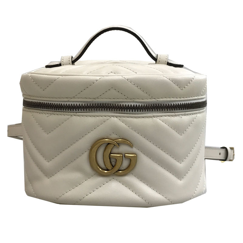 ヴィンテージ☆グッチ☆ホワイトGGマーモントバッグ グッチ GUCCI GGマーモント 2WAY ハンド リュック・デイパック