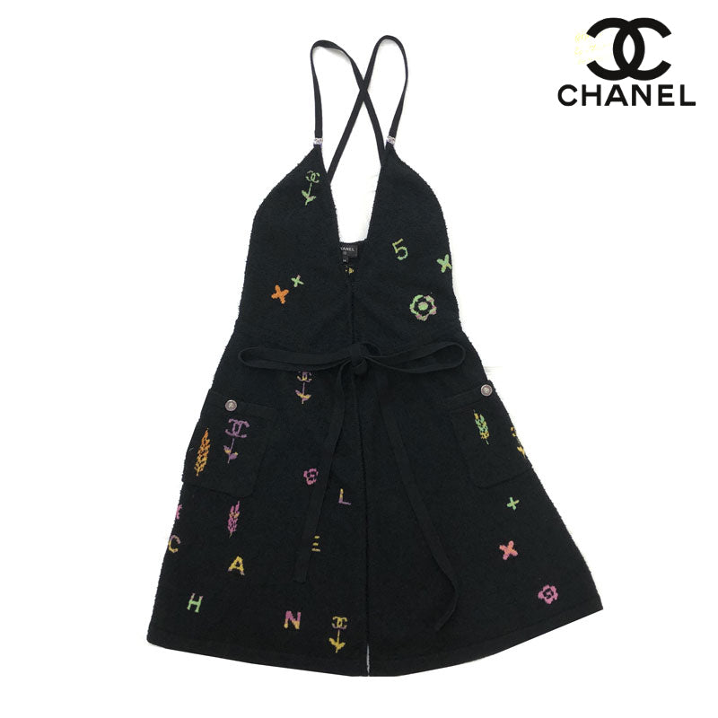 シャネル CHANEL ココマーク カシュクール ワンピース ブラック
