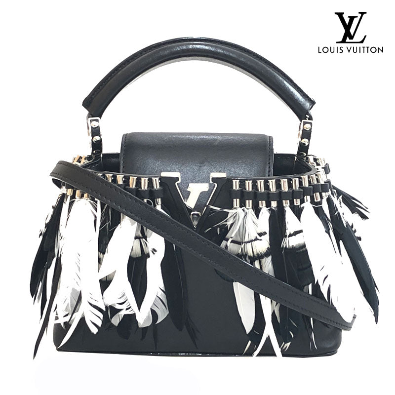 ルイ・ヴィトン LOUIS VUITTON カプシーヌ ミニ 羽 フェザー ルイ・ヴィトン LOUIS VUITTON カプシーヌ ミニ 羽 フェザー