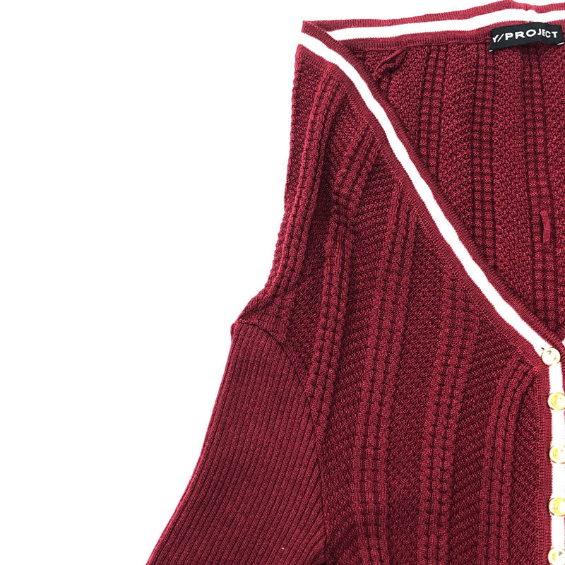 Y/PROJECT ワイプロジェクト ロングニット ワンピース ワインレッド