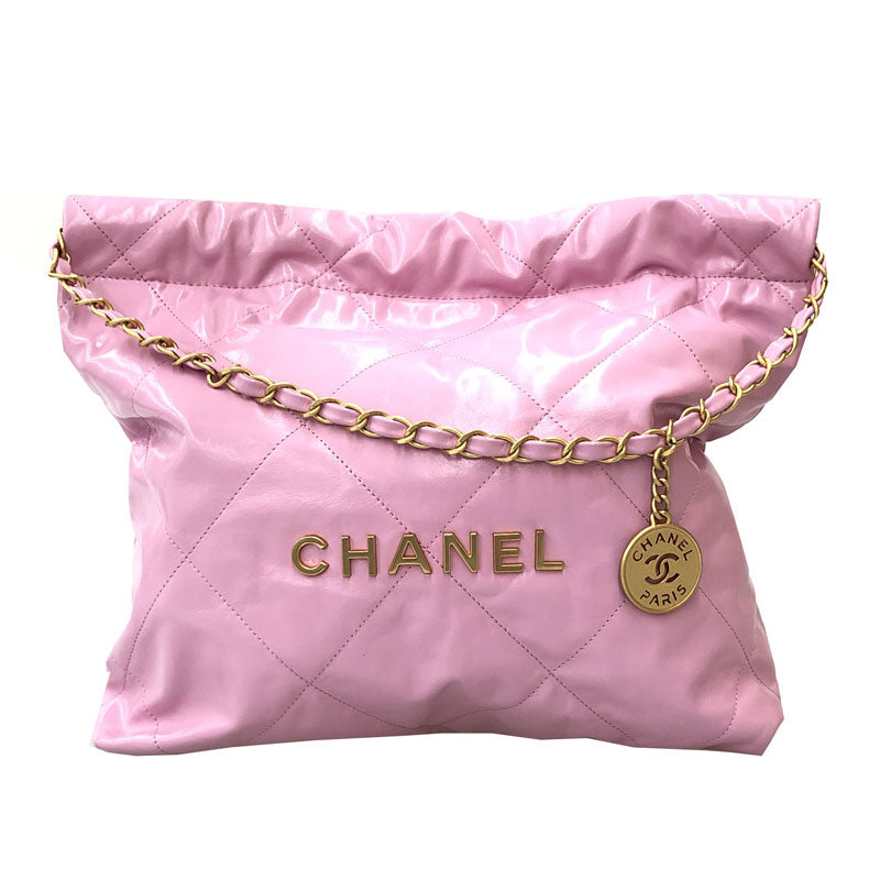シャネル CHANEL マトラッセ ロゴ チェーン ハンドバッグ レザー