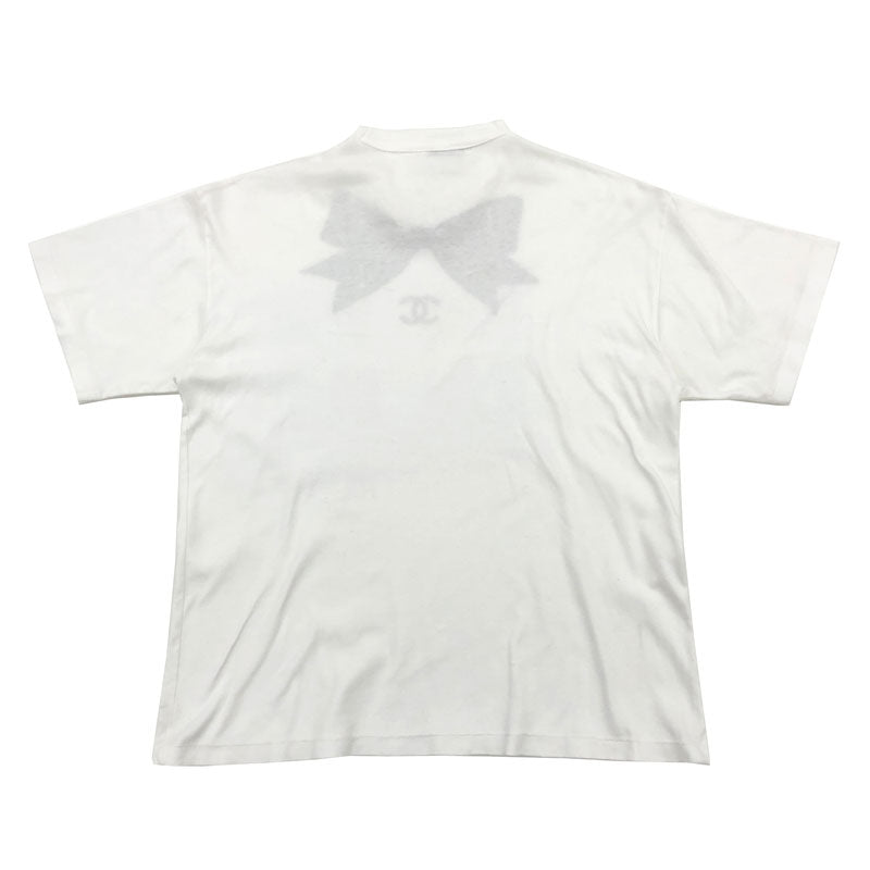 シャネル CHANEL リボン ココマーク 半袖Tシャツ ホワイト