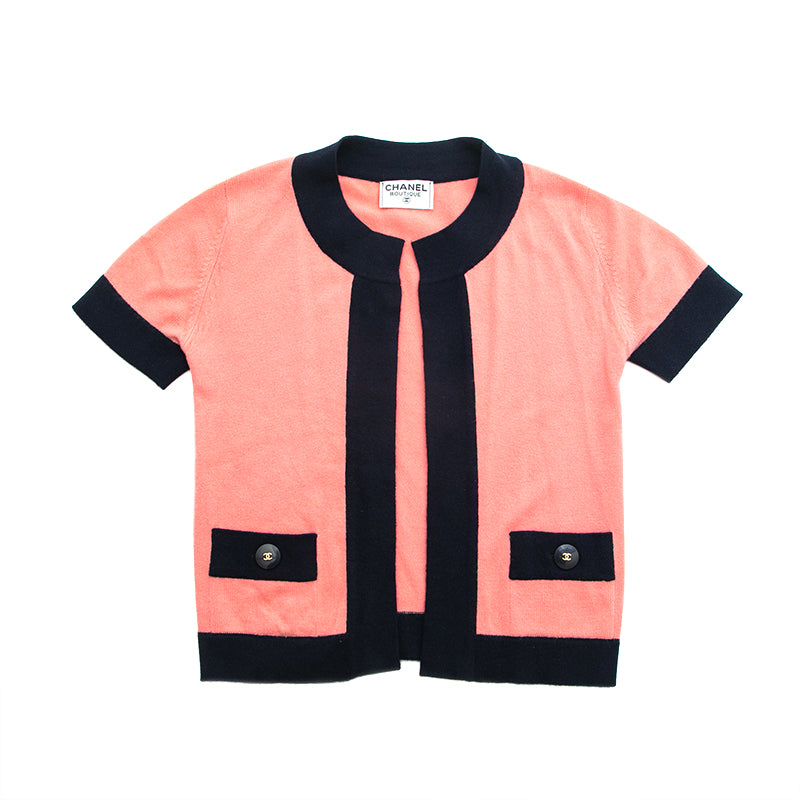 美品★CHANEL★カシミヤ★ノーカラー★ジャケット★アンサンブル ZOZO限定カラー】カシミヤブレンドノーカラーニットジャケット（ノー