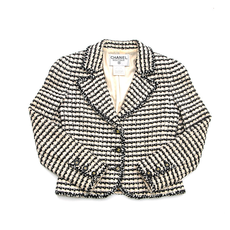 Coco Chanel Jacket Boucle Jacke Chanel Chanel Houndstooth