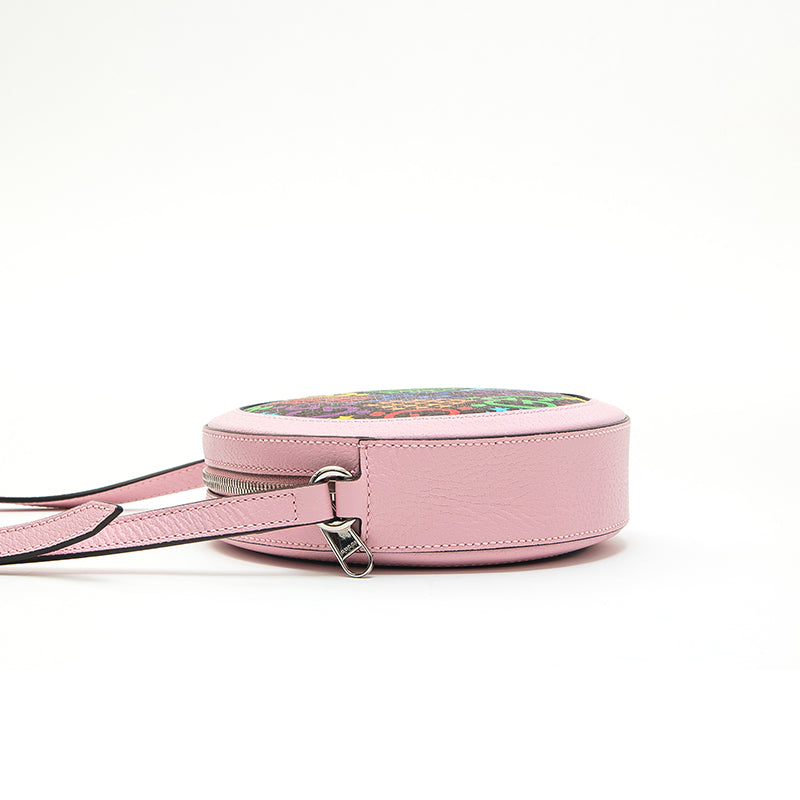 グッチ GUCCI GGサイケデリック ラウンド ショルダーバッグ ピンク