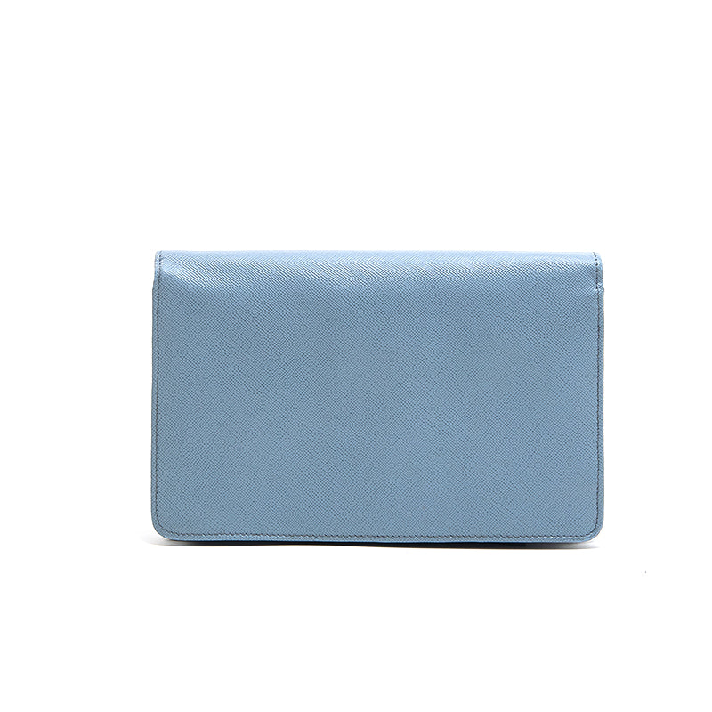 プラダ PRADA サフィアーノ ウォレット ショルダーバッグ サックス