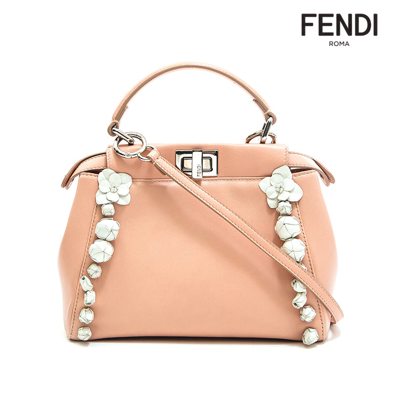 フェンディ FENDI フラワーモチーフ ピーカーブー 2way ハンドバッグ