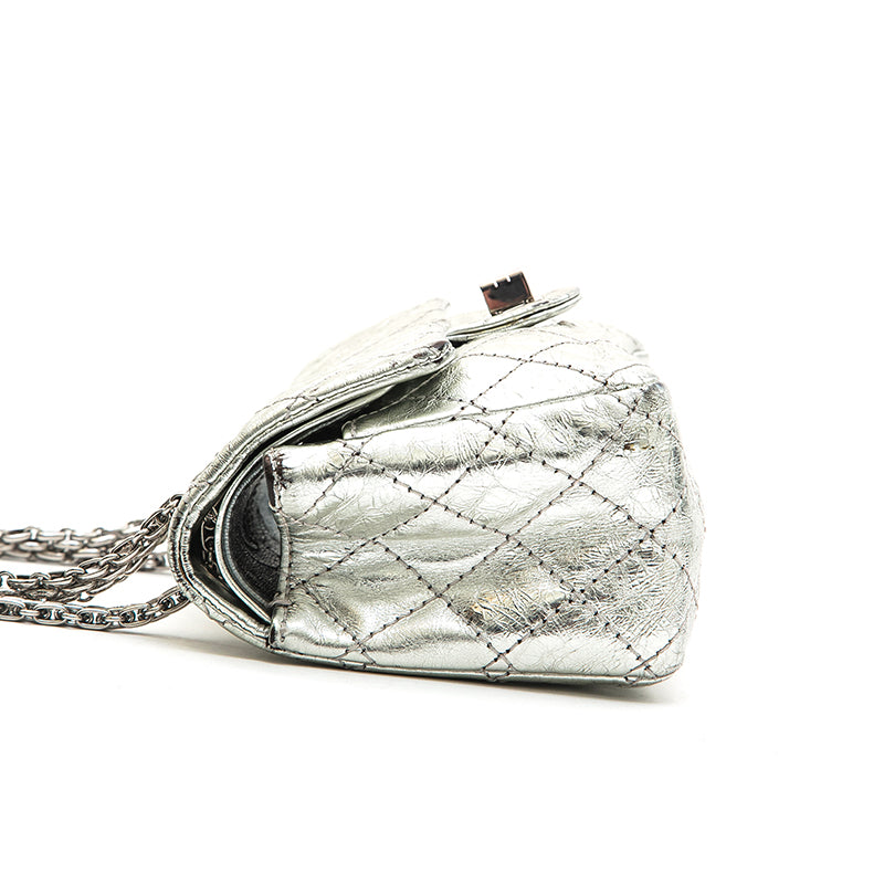 シャネル CHANEL マトラッセ 2.55 チェーン ショルダーバッグ シルバー