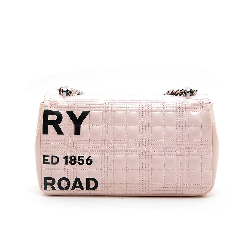 送料関税込★Burberry★ローラ ジップ ウォレット★PINK バーバリー BURBERRY ローラ レザー チェーン ショルダーバッグ