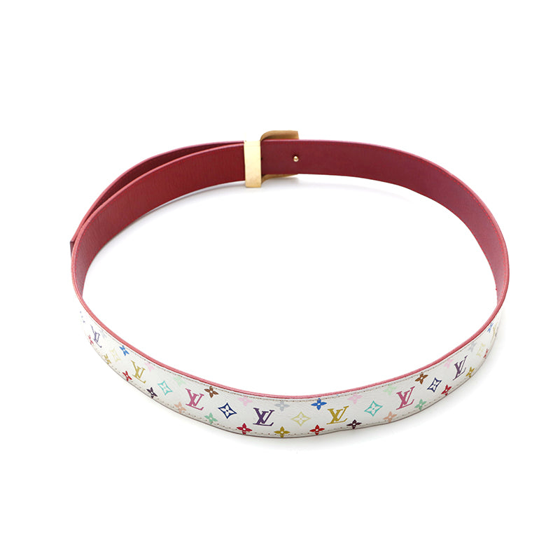 ルイ・ヴィトン LOUIS VUITTON マルチカラー レザー ベルト マルチ
