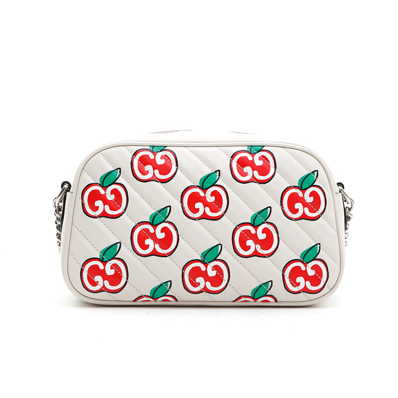 グッチ GUCCI GGマーモント アップル ショルダーバッグ ホワイト