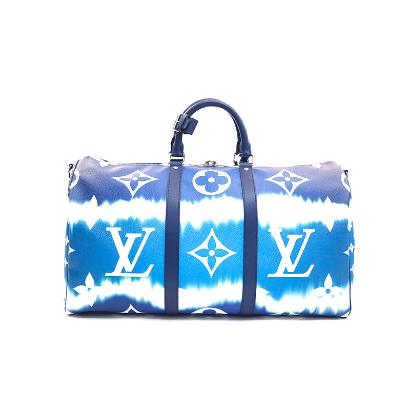 blue lv duffle bag