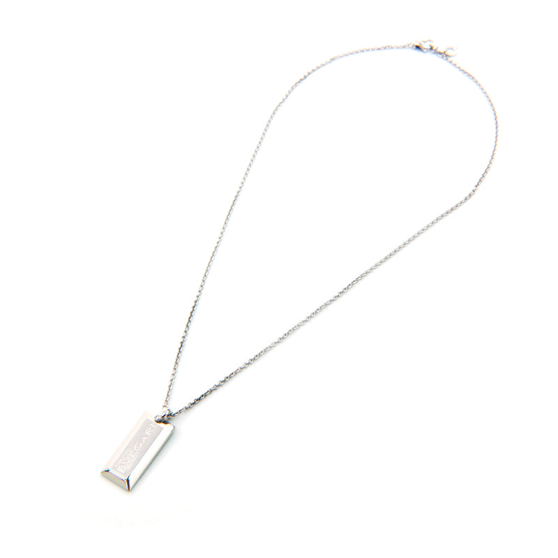 BVLGARI インゴットペンダントネックレス　シルバー 925 ブルガリ BVLGARI インゴットネックレス WG Au750 19.47g ネックレス