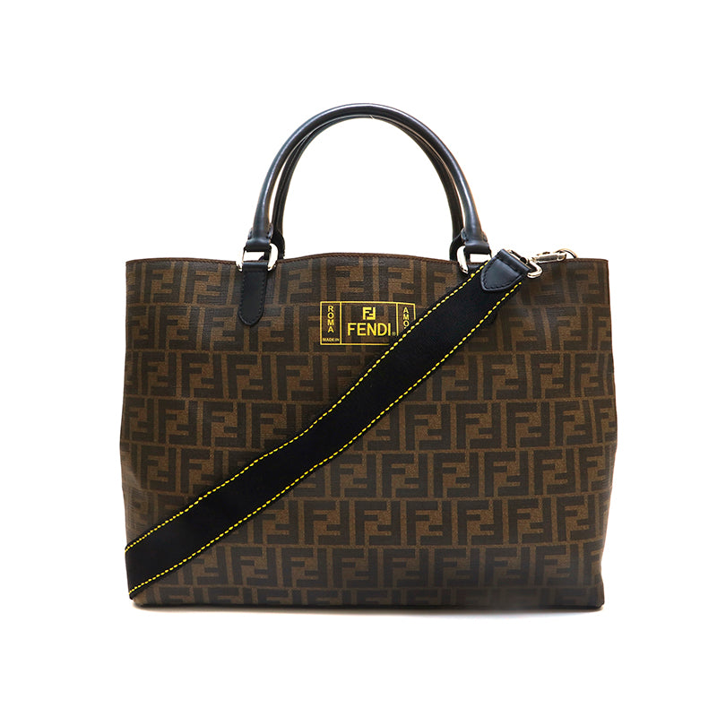 FENDI フェンディズッカ柄 2way ハンド ショルダー バッグ ブラウン フェンディ FENDI ズッカ柄 2way ハンド ショルダーバッグ