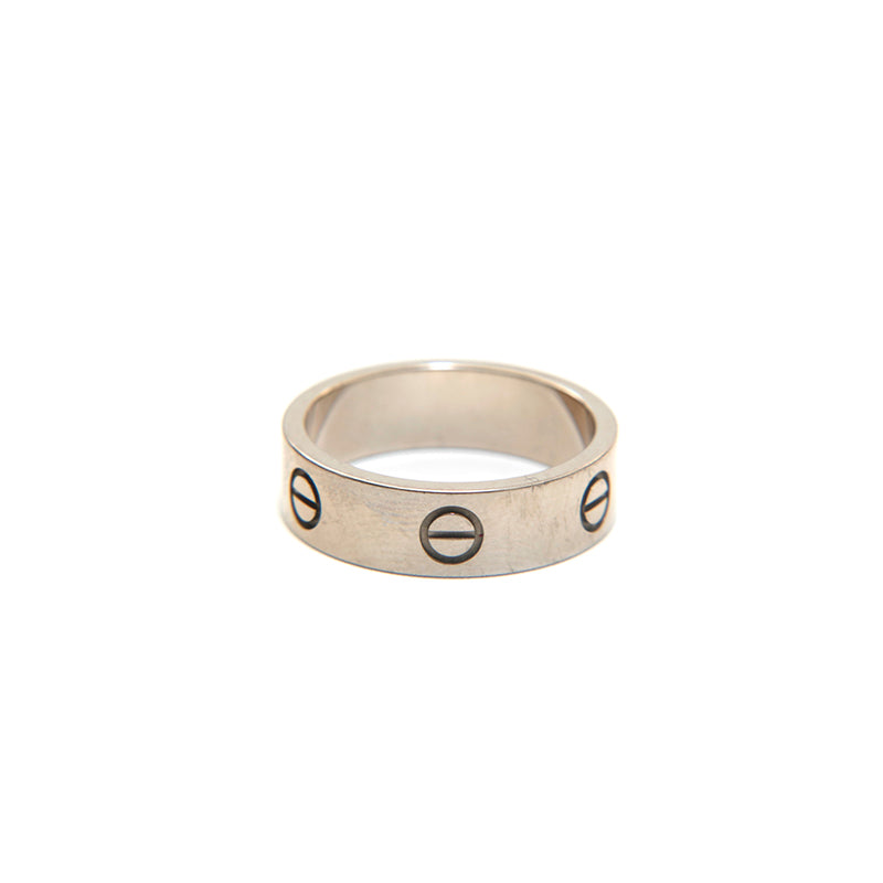Cartier LOVE RING 美品　7号 Cartier Love Ring WG 750 8.76g Size 57 Size 18 Ring Silver P13729